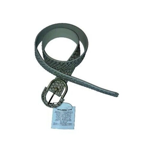 Zara Grupo Inditex Tan Belt 39 Inches Long 1.5 Inches Wide New Snakeskin Pattern - Picture 1 of 5